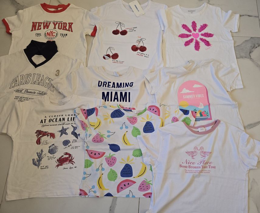 13 tricouri fete, 10 ani, Zara, Waikiki , Nike