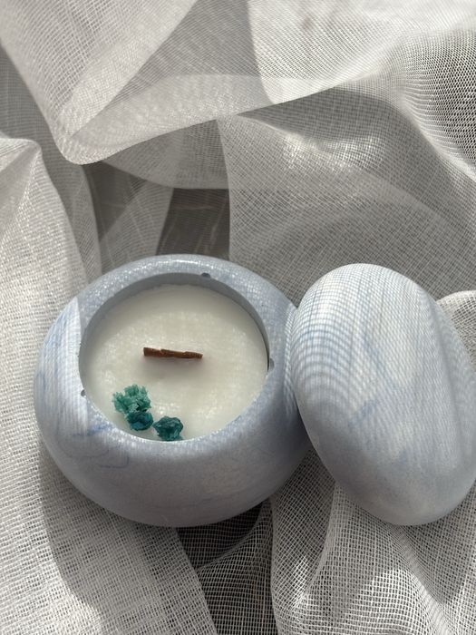 Подсвечник со свечой ,ручная работа