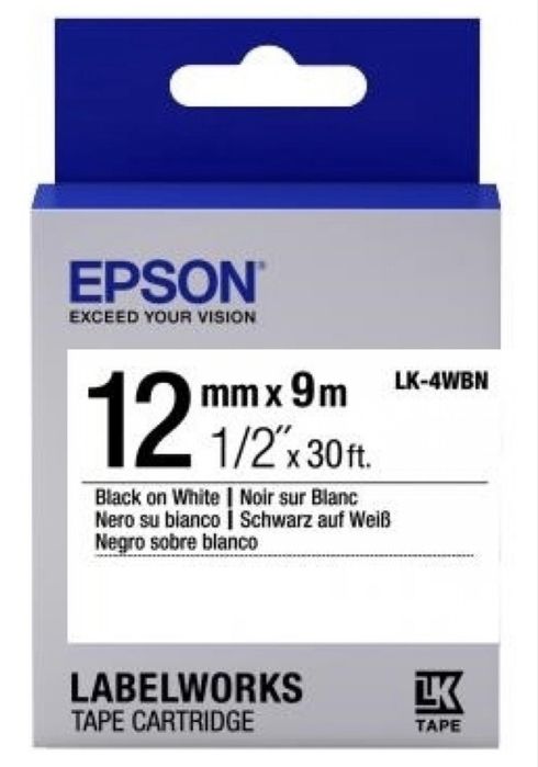 Epson картиридж для лэйбл принтеров lk-4wbn