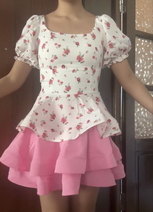 Цветочное платье, размер S