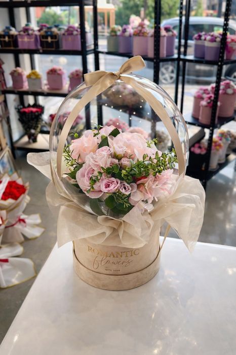 Букет в  кристален балон