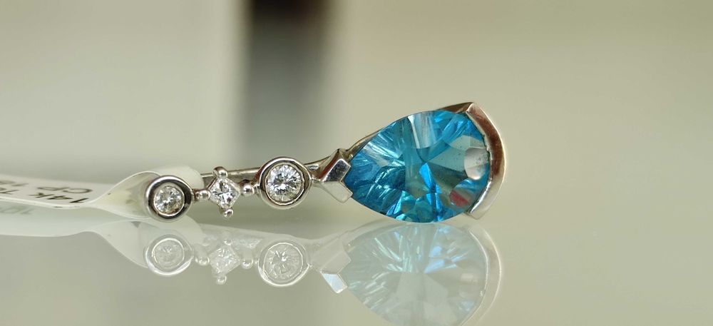 Pandativ 14k Topaz si Diamante naturale oferta Black Friday!