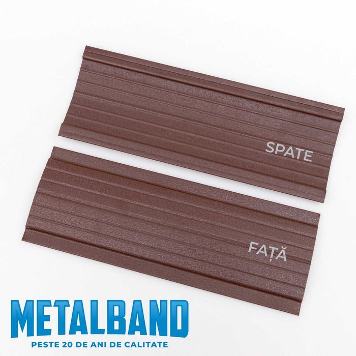 Sipca metalica vopsita mat maro ciocolatiu, caramiziu si gri de 0,45mm