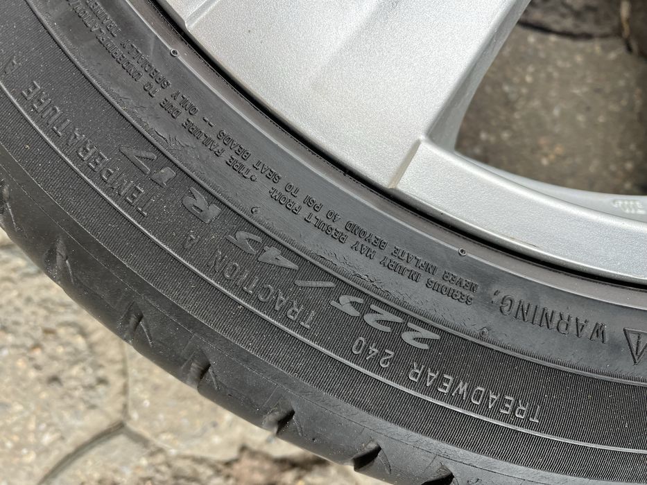 Jante aliaj 5x112mm, anvelope vara 225/45 R17, VW, Audi, Seat, Skoda Mercedes
