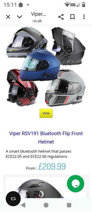 Viper каска Флип ъп за мотор