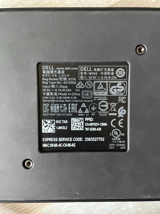 Докинг Станция Dell WD15 Monitor Dock 4K