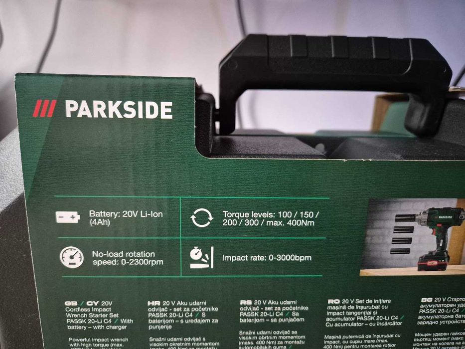 Акумулаторен ударен гайковерт PARKSIDE 20V PASSK 20-Li B2