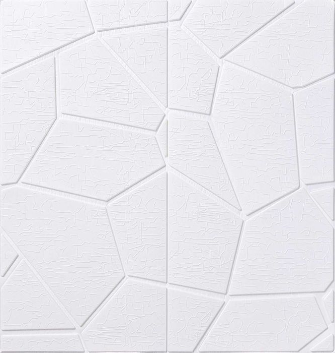 Самозалепващо пано с геометрични форми 5мм в Бяло