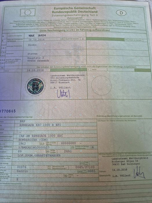 Can-Am Renegade 2016