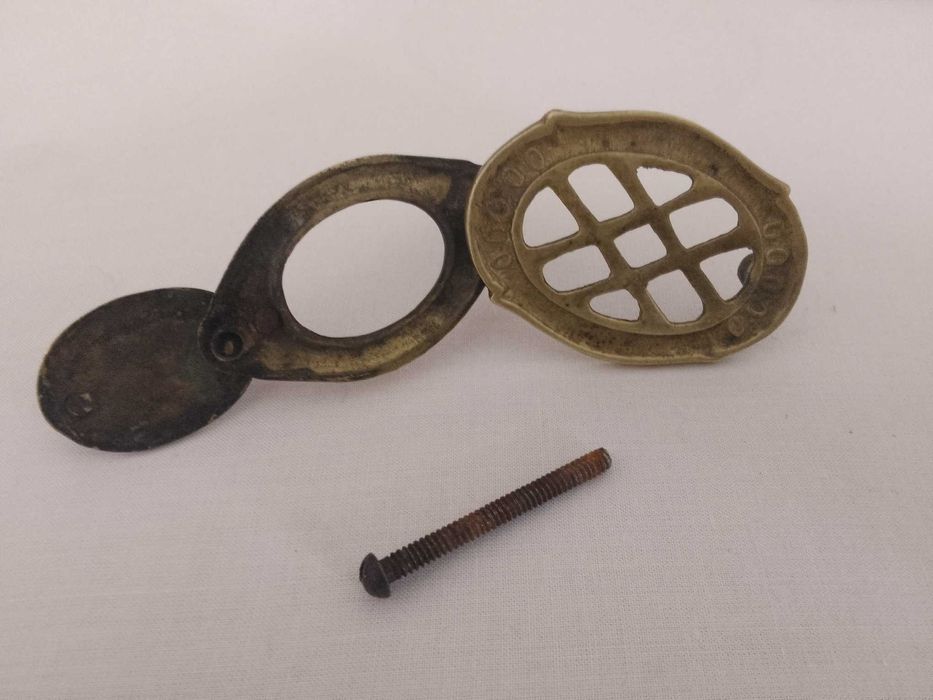 19век щипка за входна врата бронз рядка находка