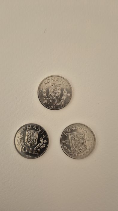 Lot 3 monede vechi 10 LEI  Românești