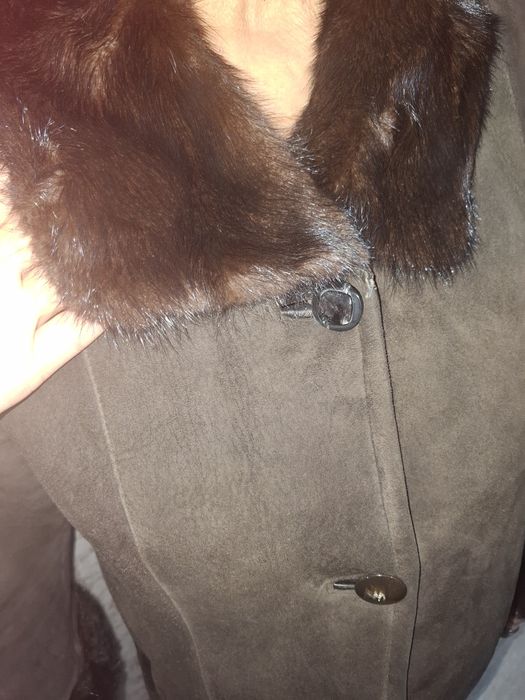 Дублёнка коричневая