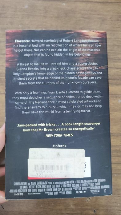 Инферно,роман Дэн Браун(Inferno)жанр:триллер,детектив,мистерия
