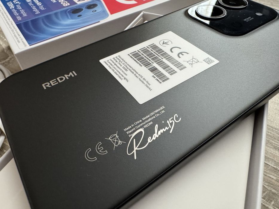 Xiaomi Redmi 15C / Чисто Нов / 256 GB / 8 GB RAM / Dual Sim / Midnight Black