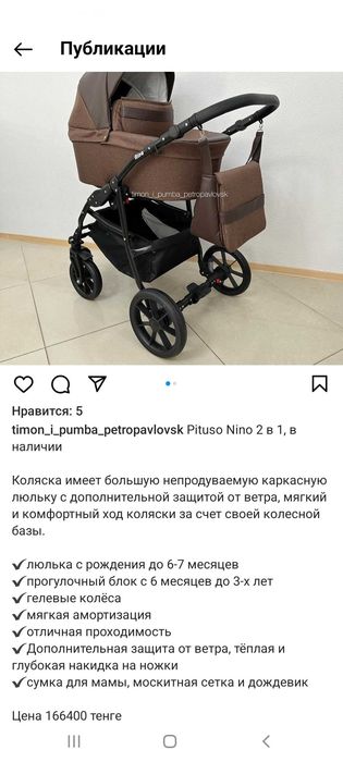 Коляска детская 2 в 1