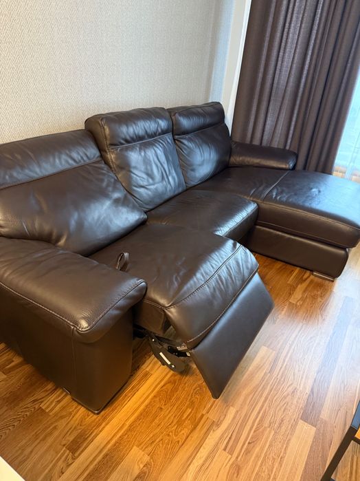 Кожен ъглов диван - Natuzzi