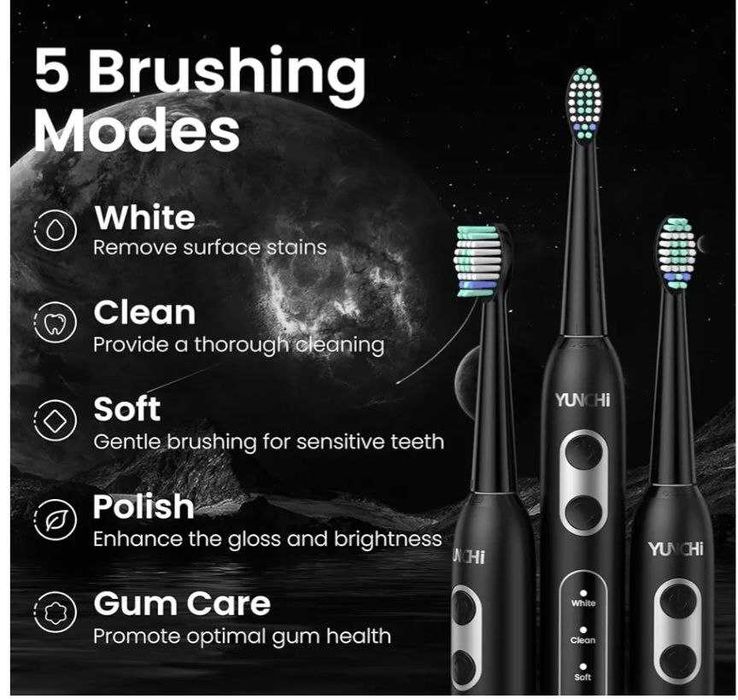 Электрическая зубная щетка YUNCHI для взрослых и детей