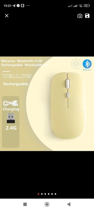 Мышь беспроводная Aliexpress Macaron Rechargeable Wireless Bluetooth