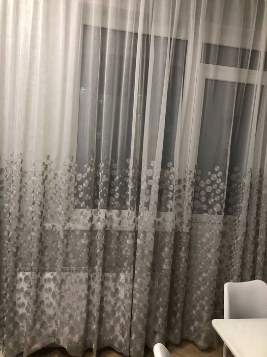 Шикарный белый тюль