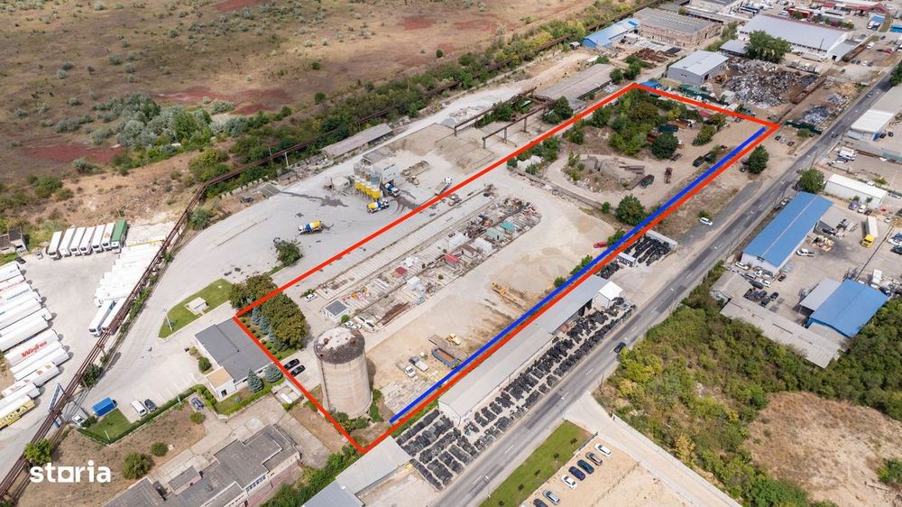Platforma industriala, cale ferata privata, Bors