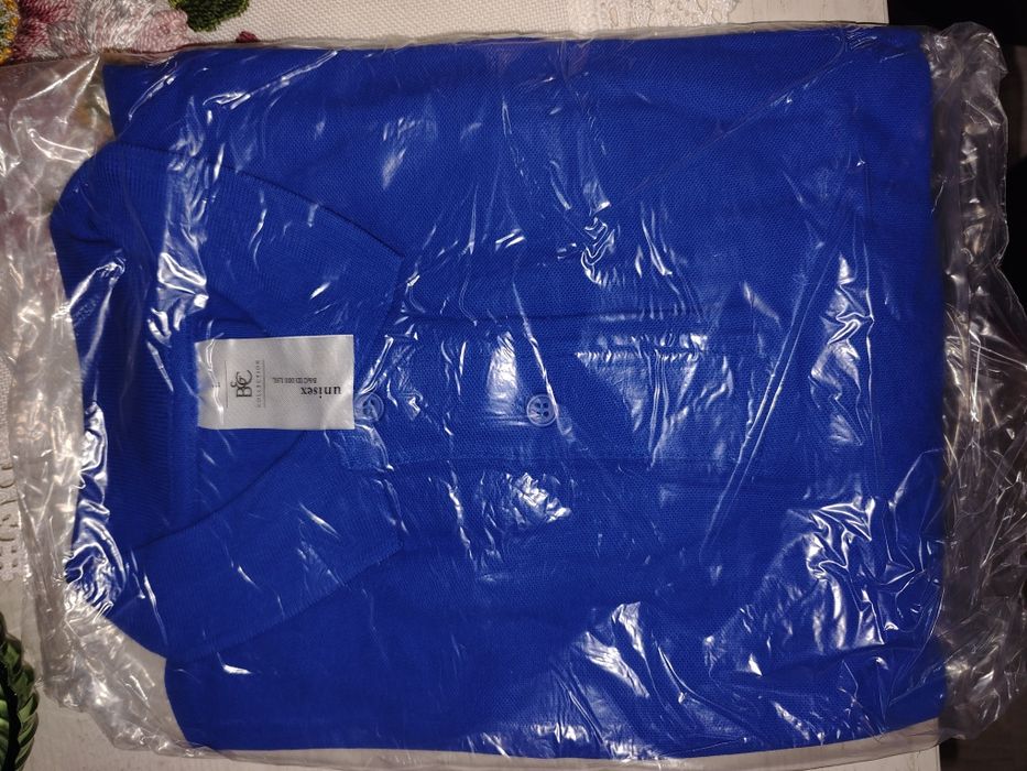 Tricou lucru tip polo albastru L bbc, 10 buc