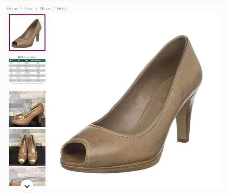 Туфли из натуральной кожи ECCO. Размер 37