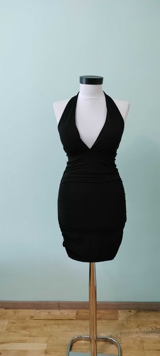 Официална/парти къса черна рокля