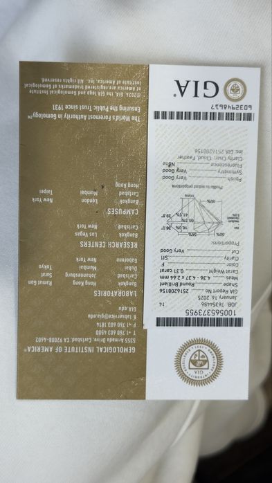 Кольцо белое золото с бриллиантом