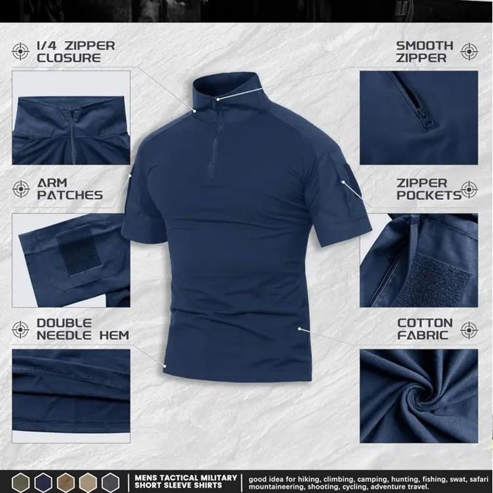 Тактическа блуза тъмно син и черен цвят