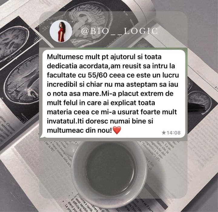 MEDITAȚII BIOLOGIE (bac și admitere medicină)