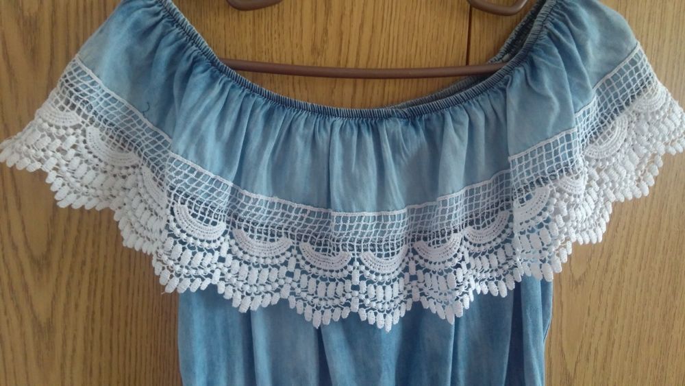 Къса дънкова рокля