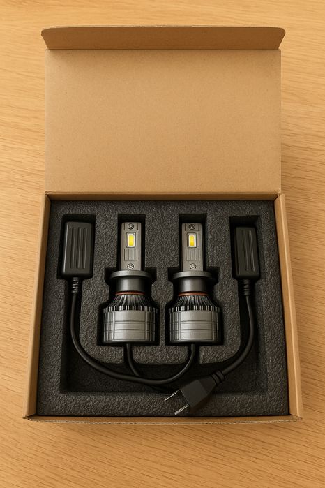 Becuri Super Luminoase 160W H7 LED cu Cambus