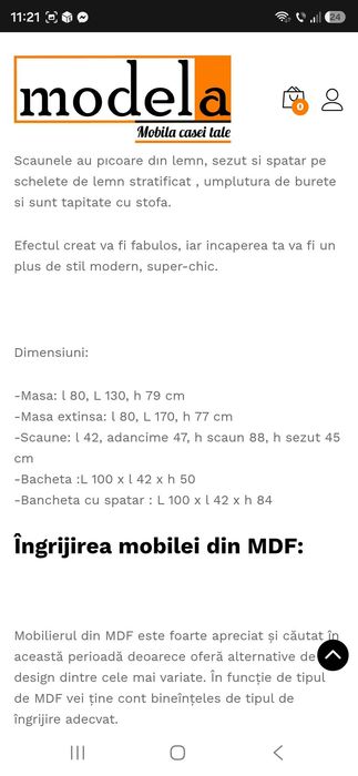 Masa de vânzare