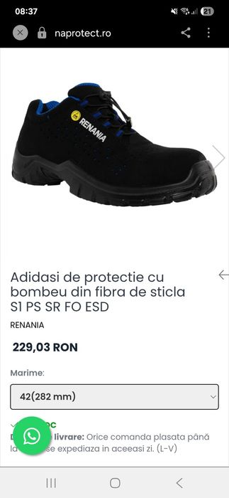 Pantofi de protectie Renania