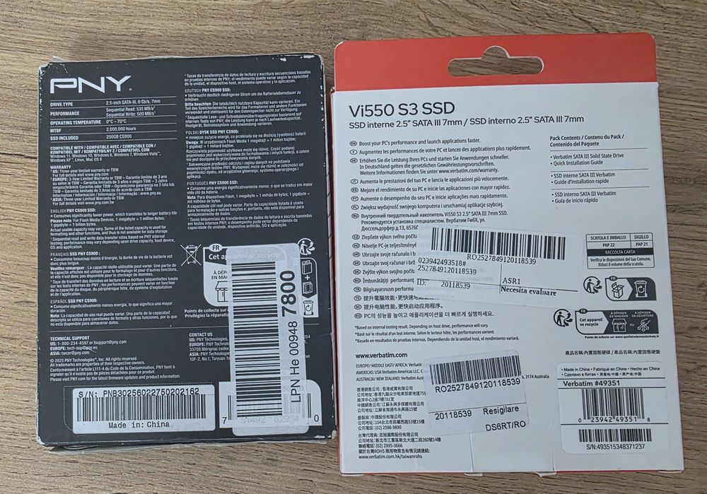 SSD 256GB Nou Sata3 2.5"