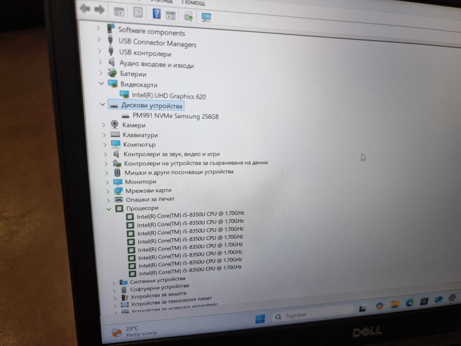 Лаптоп Dell Intel Core i5-8350U