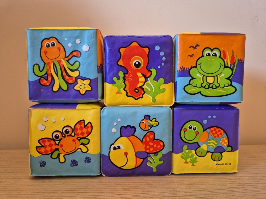 Кубчета за бебета за баня, 6 бр., боулинг,плажни принадлежности, топка