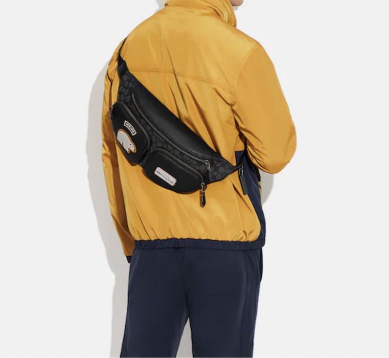 Coach мужская поясная сумка