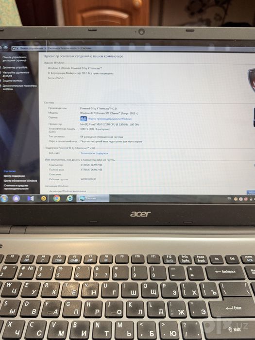 Ноутбук, acer, б/у