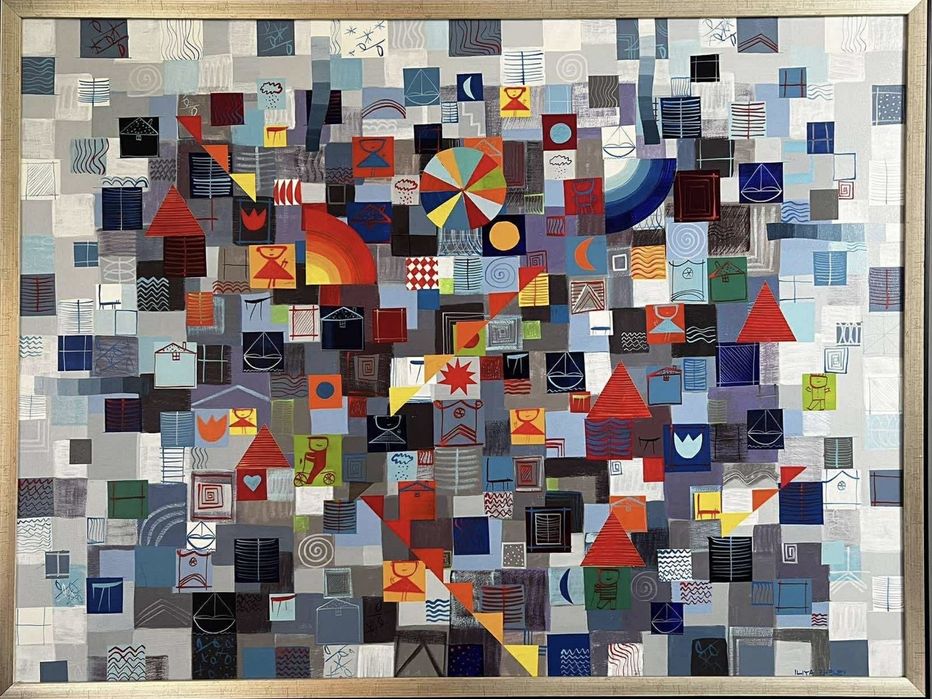 Илия Желев – оригинална картина 90×120, акрил върху платно, подписана