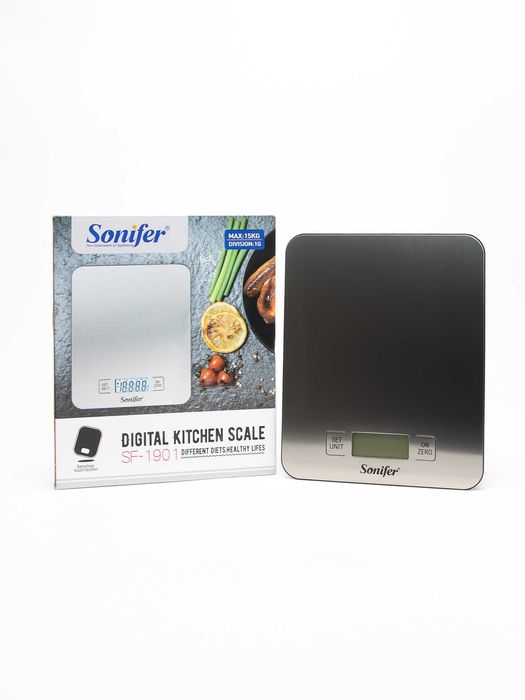 Электронные кухонные весы  SF-1901, серый металлик SONIFER