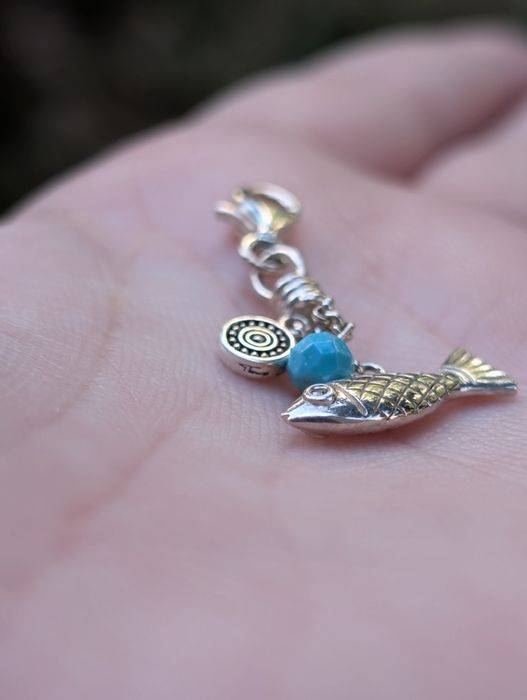 Vechi pandantiv charm Thomas Sabo, Ethno Fish Charm - 1325-646-17, din argint de 925, cu pandantiv pește
