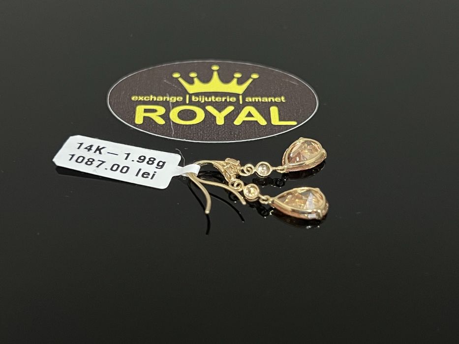 Bijuteria Royal CB : Cercei dama aur 14K  1,98 grame
