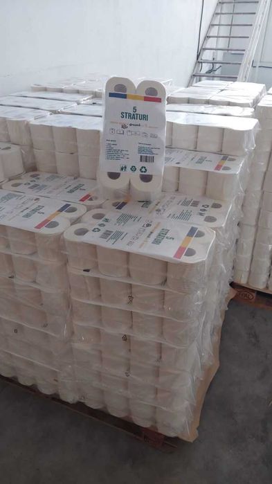 Hartie igienica 5 STRATURI 100% celuloza,pret de producator