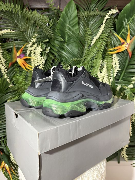 Balenciaga Triple S Black Green Sole