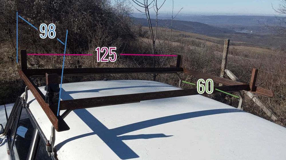 Стоманен багажник за покрив за Лада, висока товароносимост