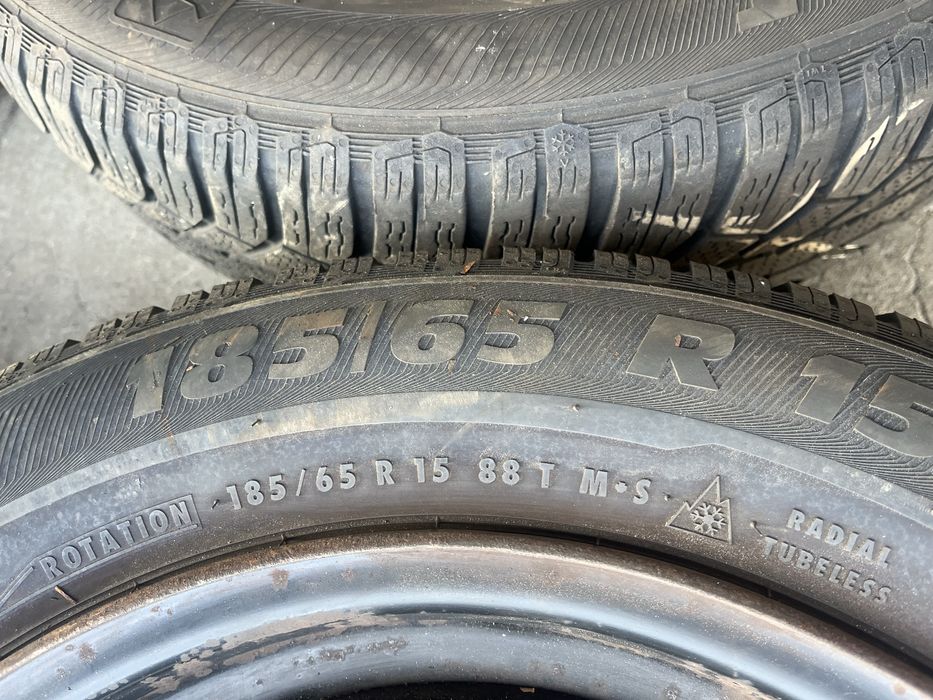 4 бр. метални джанти 15” 4x108 за Ford със зимни гуми