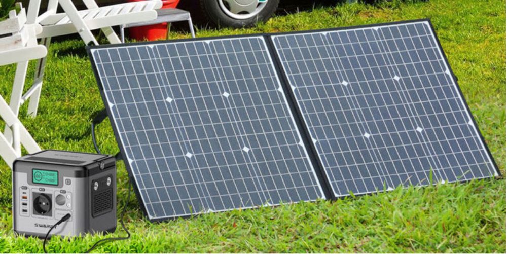 ПОСЛЕДЕН! с 24м ГАРАНЦИЯ! Оригинален комплект Swarey S500 + Swarey 100W Соларен Панел. Отлично Off-Grid Решение за Къмпинг, Кемпер, Каравана и Риболов