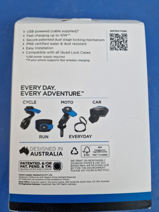 QuadLock Fork Stem Pro, Handlebar Mount Pro стойка за телефон за мотор