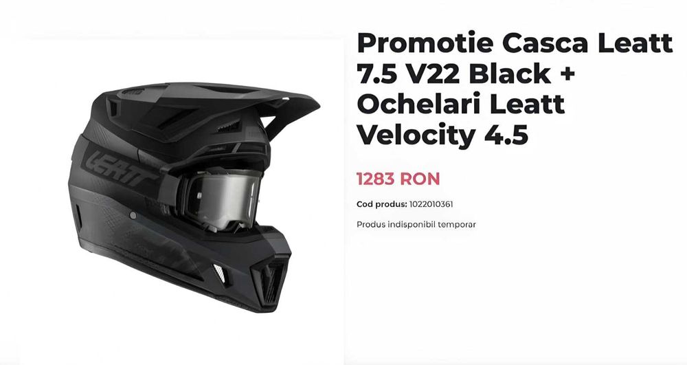 Casca Leatt 7.5 V22 Black S (mtb, enduro, motocross)